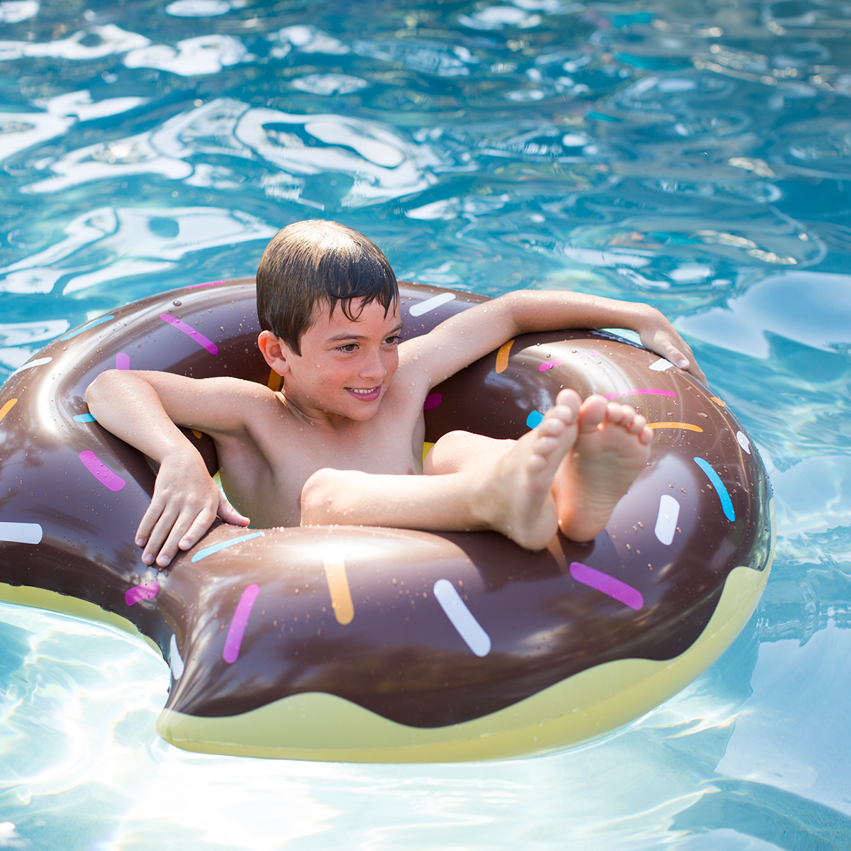 61480-chocolate-donut-pool-float-lifestyle-3 - Wham-O